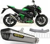 Tubo De Escape Con Homologación Acústica X-Kone Nichrom Carbono - Arrow Special Parts Compatible Con Kawasaki Z 800 E (2013-2016)