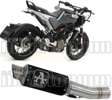 Tubo De Escape Con Homologación Acústica Gp2 Gp-2 Nichrom Negro Acero - Arrow Special Parts Compatible Con Husqvarna Vitpilen 401 (2020-2023)