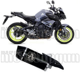 Tubo De Escape Con Homologación Acústica Indy-Race Aluminio Negro Carbono - Arrow Special Parts Compatible Con Yamaha Mt-10 (2016-2020)
