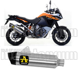 Tubo De Escape Con Homologación Acústica Maxi Race-Tech Aluminio Carbono - Arrow Special Parts Compatible Con Ktm 1190 Adventure (2013-2016)