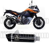 Tubo De Escape Con Homologación Acústica Maxi Race-Tech Aluminio Negro Carbono - Arrow Special Parts Compatible Con Ktm 1290 Super Adventure (2017-2020)