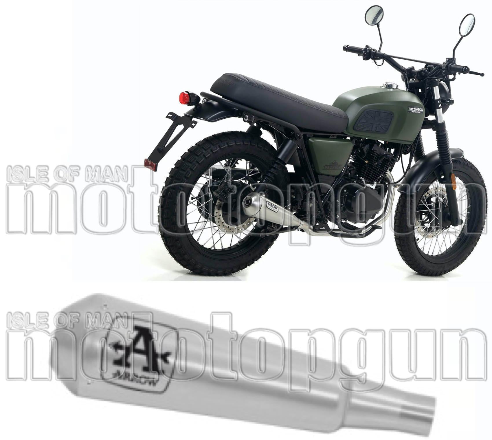 Exhaust Tip With Noise Certification Pro-Race Nichrom Stainless Steel - Arrow Special Parts Compatible With Brixton Bx 125 X (2019-2020)