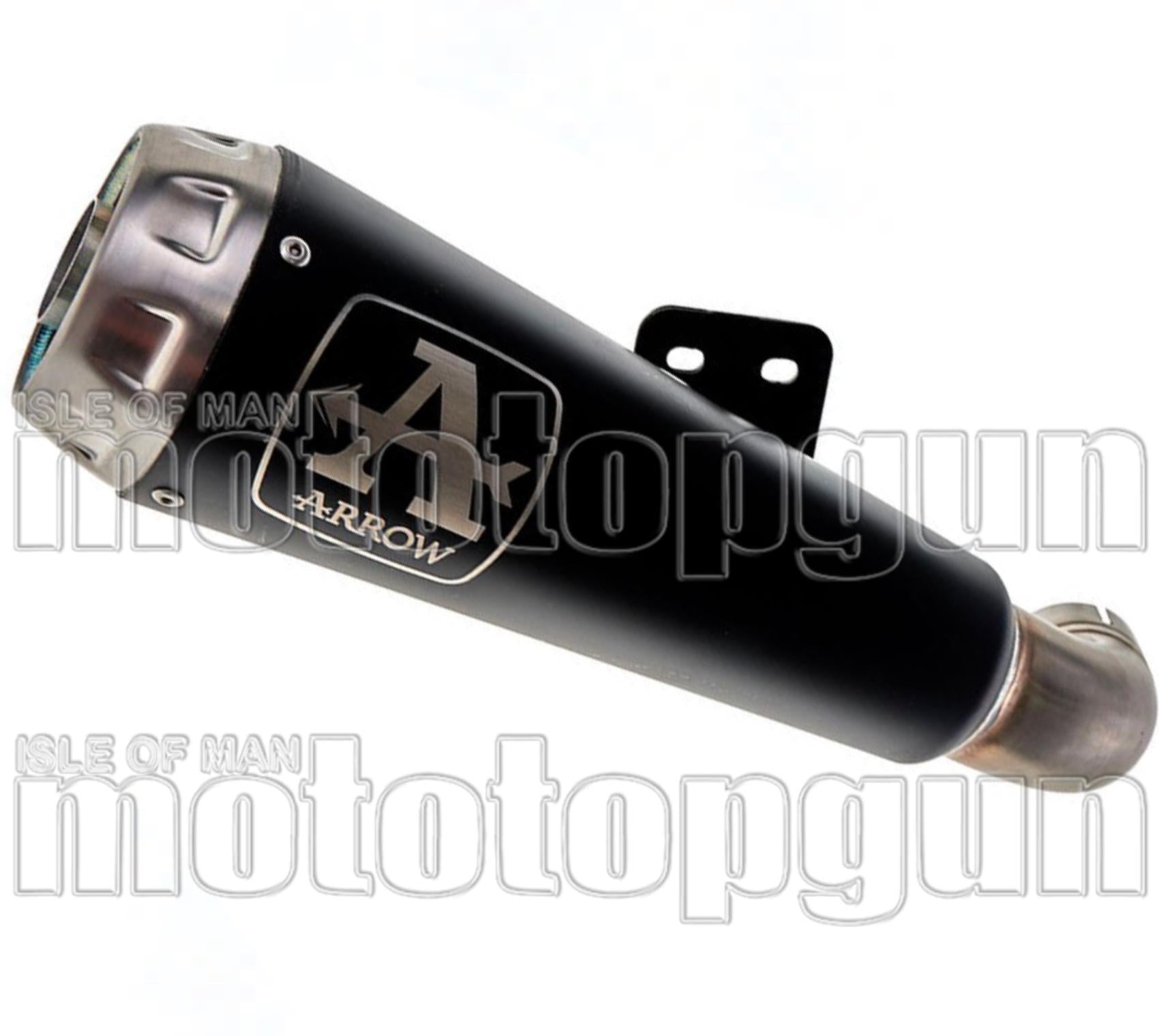Exhaust Tip With Noise Certification Pro-Race Black Nichrom Stainless Steel - Arrow Special Parts Compatible With Brixton Bx 125 X (2019-2020)