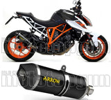 Tubo De Escape Con Homologación Acústica Race-Tech Aluminio Negro Carbono - Arrow Special Parts Compatible Con Ktm 1290 Superduke Gt (2017-2024)