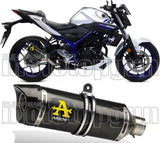 Tubo De Escape Con Homologación Acústica Thunder Carbono Carbono - Arrow Special Parts Compatible Con Yamaha Mt-03 (2016-2017)
