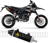 Tubo De Escape Con Homologación Acústica Thunder Aluminio Negro Carbono - Arrow Special Parts Compatible Con Um Dsr Ex 125 (2018-2020)