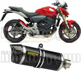 Tubo De Escape Con Homologación Acústica Thunder Aluminio Negro Carbono - Arrow Special Parts Compatible Con Honda Cbr 600 F (2011-2013)