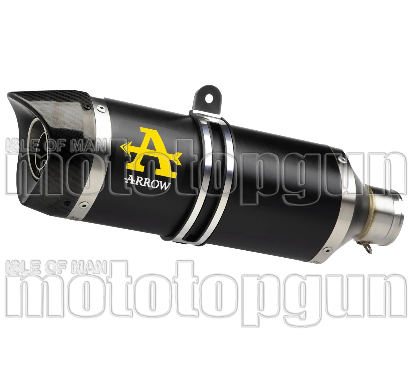 Tubo De Escape Con Homologación Acústica Thunder Aluminio Negro Carbono - Arrow Special Parts Compatible Con Kawasaki Z 900 (2020-2024)