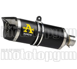 Tubo De Escape Con Homologación Acústica Thunder Aluminio Negro Carbono - Arrow Special Parts Compatible Con Kawasaki Z 900 (2020-2024)