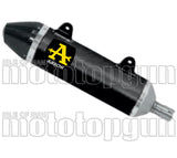Exhaust Tip With Noise Certification Thunder Black Aluminium Carbon - Arrow Special Parts Compatible With Malaguti Xtm 125 4T (2019-2020)