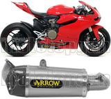 Tubo De Escape Con Homologación Acústica Works Titanio Carbono - Arrow Special Parts Compatible Con Ducati 1199 Panigale (2012-2015)