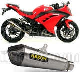 Tubo De Escape Con Homologación Acústica X-Kone Nichrom Carbono - Arrow Special Parts Compatible Con Kawasaki Ninja 300 (2013-2016)