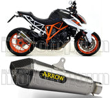Tubo De Escape Con Homologación Acústica X-Kone Nichrom Carbono - Arrow Special Parts Compatible Con Ktm 1290 Superduke Gt (2017-2024)