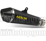 Tubo De Escape Con Homologación Acústica X-Kone Nichrom Negro Carbono - Arrow Special Parts Compatible Con Kawasaki Z 900 A2 (2019-2024)