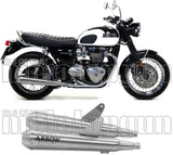 Escape Doble Con Homologación Acústica Pro-Racing Nichrom Acero - Arrow Special Parts Compatible Con Triumph Bonneville T120 (2016-2019)