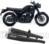 Escape Doble Con Homologación Acústica Pro-Racing Nichrom Negro Acero - Arrow Special Parts Compatible Con Triumph Bonneville T120 (2016-2019)