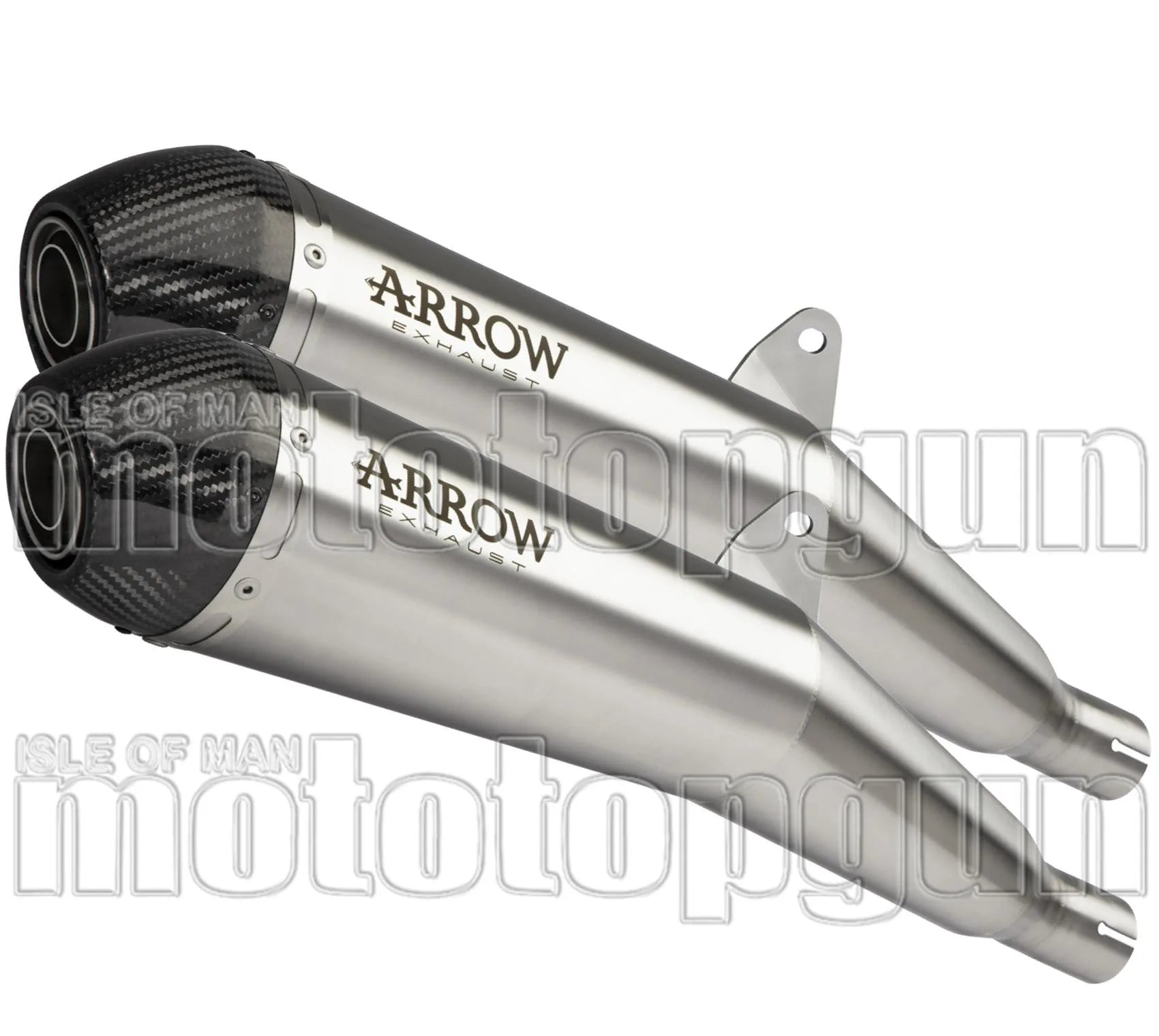 Escape Doble Con Homologación Acústica Pro-Racing Nichrom Carbono - Arrow Special Parts Compatible Con Triumph Thruxton 1200 (2016-2020)
