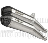 Escape Doble Con Homologación Acústica Pro-Racing Nichrom Carbono - Arrow Special Parts Compatible Con Triumph Speed Twin 1200 (2019-2020)