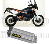 Escape Doble Sin Catalizador Con Homologación Acústica Race-Tech Aluminio Carbono - Arrow Special Parts Compatible Con Ktm 990 Adventure (2006-2014)