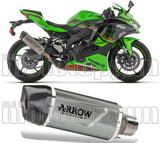 Tubo De Escape Con Homologación Acústica Indy-Race Evo Titanio Carbono - Arrow Special Parts Compatible Con Kawasaki Zx 4R (2024-2026)