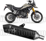 Tubo De Escape Con Homologación Acústica Veloce Aluminio Negro Carbono - Arrow Special Parts Compatible Con Triumph Tiger 900 (2020-2023)