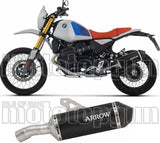 Tubo De Escape Con Homologación Acústica Explorer Aluminio Negro Fondo Carby - Arrow Special Parts Compatible Con Bmw R12 G - S (2025-2026)