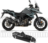 Tubo De Escape Con Homologación Acústica Explorer Aluminio Negro Fondo Carby - Arrow Special Parts Compatible Con Suzuki V-Strom 1050 (2025-2026)