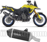 Tubo De Escape Con Homologación Acústica Explorer Aluminio Negro Fondo Carby - Arrow Special Parts Compatible Con Suzuki V-Strom 800 De (2025-2026)