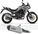 Tubo De Escape Con Homologación Acústica Explorer Titanio Fondo Carby - Arrow Special Parts Compatible Con Honda Xl 750 Transalp (2023-2024)