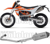 Sistema De Escape Completo Sin Catalizador Y Con Homologación Acústica Explorer Titanio Fondo Carby - Arrow Special Parts Compatible Con Ktm 690 Smc R (2025-2026)