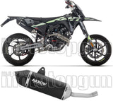 Tubo De Escape Con Homologación Acústica Icon Aluminio Negro Fondo Carby - Arrow Special Parts Compatible Con Fantic Motor Xmf 125 (2025-2026)