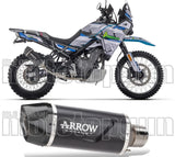 Tubo De Escape Con Homologación Acústica Indy-Race Evo Aluminio Negro Carbono - Arrow Special Parts Compatible Con Cfmoto 450 Mt (2024)