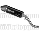 Tubo De Escape Sin Homologación Acústica Indy-Race Evo Aluminio Negro Fondo Carby - Arrow Special Parts Compatible Con Kawasaki Kle 500 (2026)