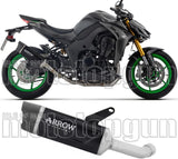 Tubo De Escape Con Homologación Acústica Indy-Race Evo Aluminio Negro Fondo Carby - Arrow Special Parts Compatible Con Kawasaki Z 1100 Se (2025-2026)