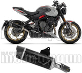 Tubo De Escape Con Homologación Acústica Indy-Race Evo Aluminio Negro Fondo Carby - Arrow Special Parts Compatible Con Triumph Trident 800 (2026)
