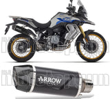 Tubo De Escape Con Homologación Acústica Indy-Race Evo Aluminio Negro Carbono - Arrow Special Parts Compatible Con Voge Valico 900 Dsx (2024)