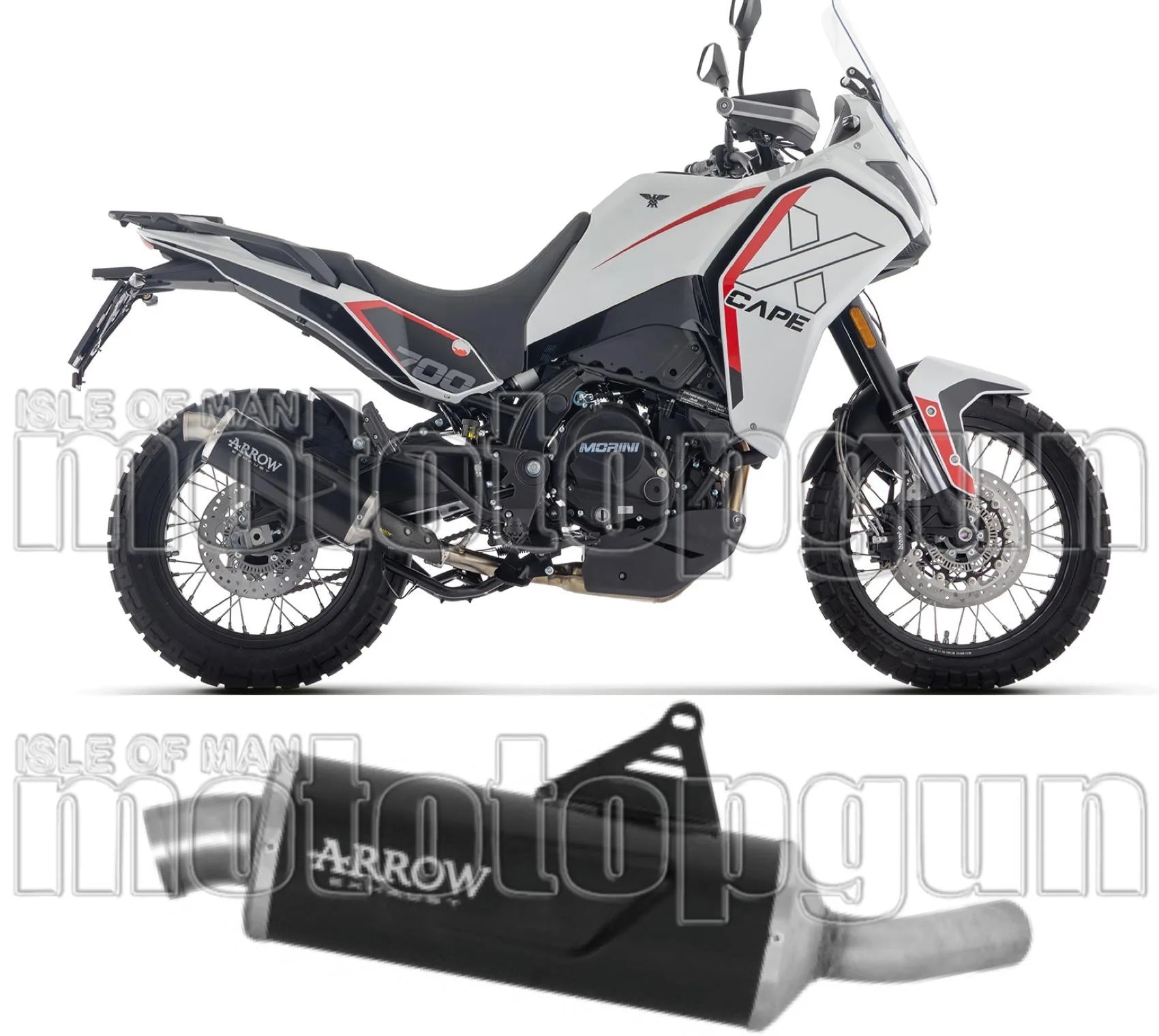 Tubo De Escape Con Homologación Acústica Indy-Race Evo Aluminio Fondo Acero - Arrow Special Parts Compatible Con Moto Morini X-Cape 700 (2025-2026)