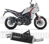 Tubo De Escape Con Homologación Acústica Indy-Race Evo Aluminio Fondo Acero - Arrow Special Parts Compatible Con Moto Morini X-Cape 700 (2025-2026)