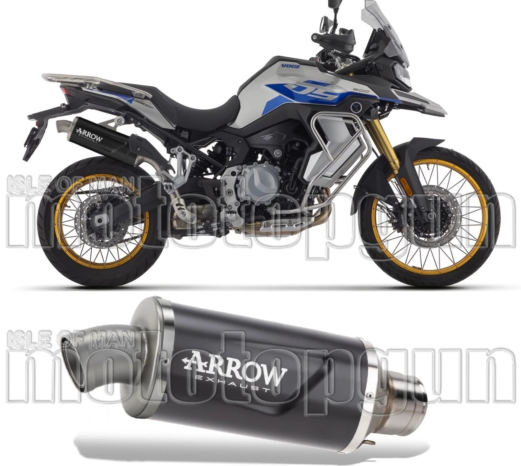 Tubo De Escape Con Homologación Acústica Indy-Race Evo Aluminio Negro - Arrow Special Parts Compatible Con Voge Valico 900 Dsx (2024)