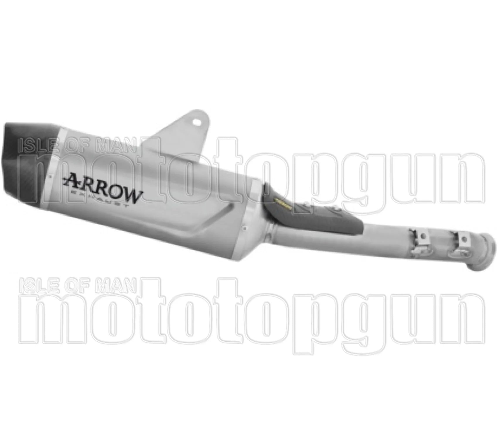 Tubo De Escape Con Homologación Acústica Indy-Race Evo Cuerpo De Titanio Y Tapa De Carbono - Arrow Special Parts Compatible Con Cfmoto 1000 Mt-X (2026)