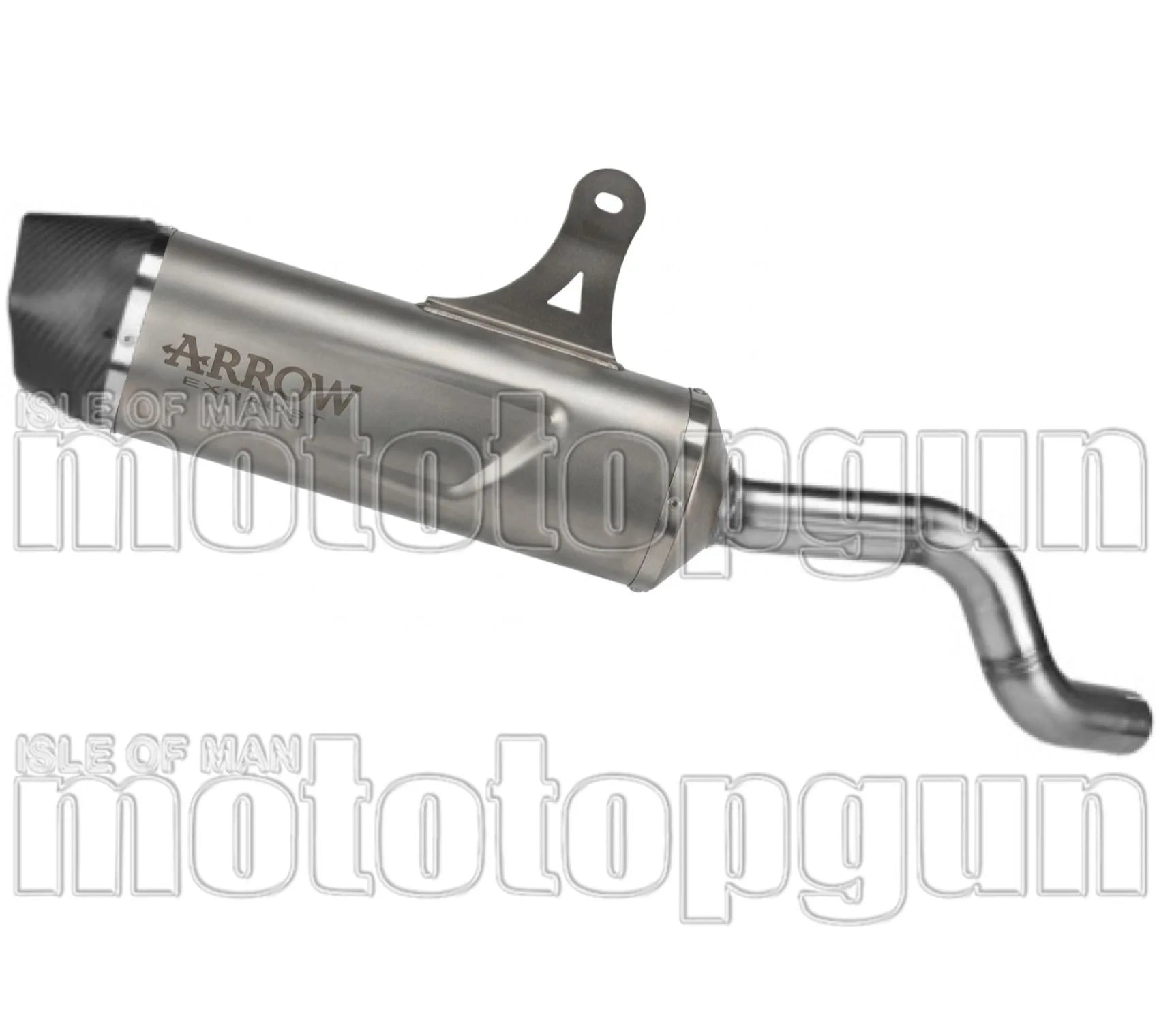 Tubo De Escape Con Homologación Acústica Indy-Race Evo Titanio Fondo Carby - Arrow Special Parts Compatible Con Cfmoto 700 Mt Adventure (2025-2026)