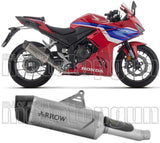Tubo De Escape Con Homologación Acústica Indy-Race Evo Titanio Carbono - Arrow Special Parts Compatible Con Honda Cbr 500 R (2024-2026)