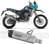 Tubo De Escape Con Homologación Acústica Indy-Race Evo Titanio Fondo Carby - Arrow Special Parts Compatible Con Kove Moto 800 X Pro (2025-2026)