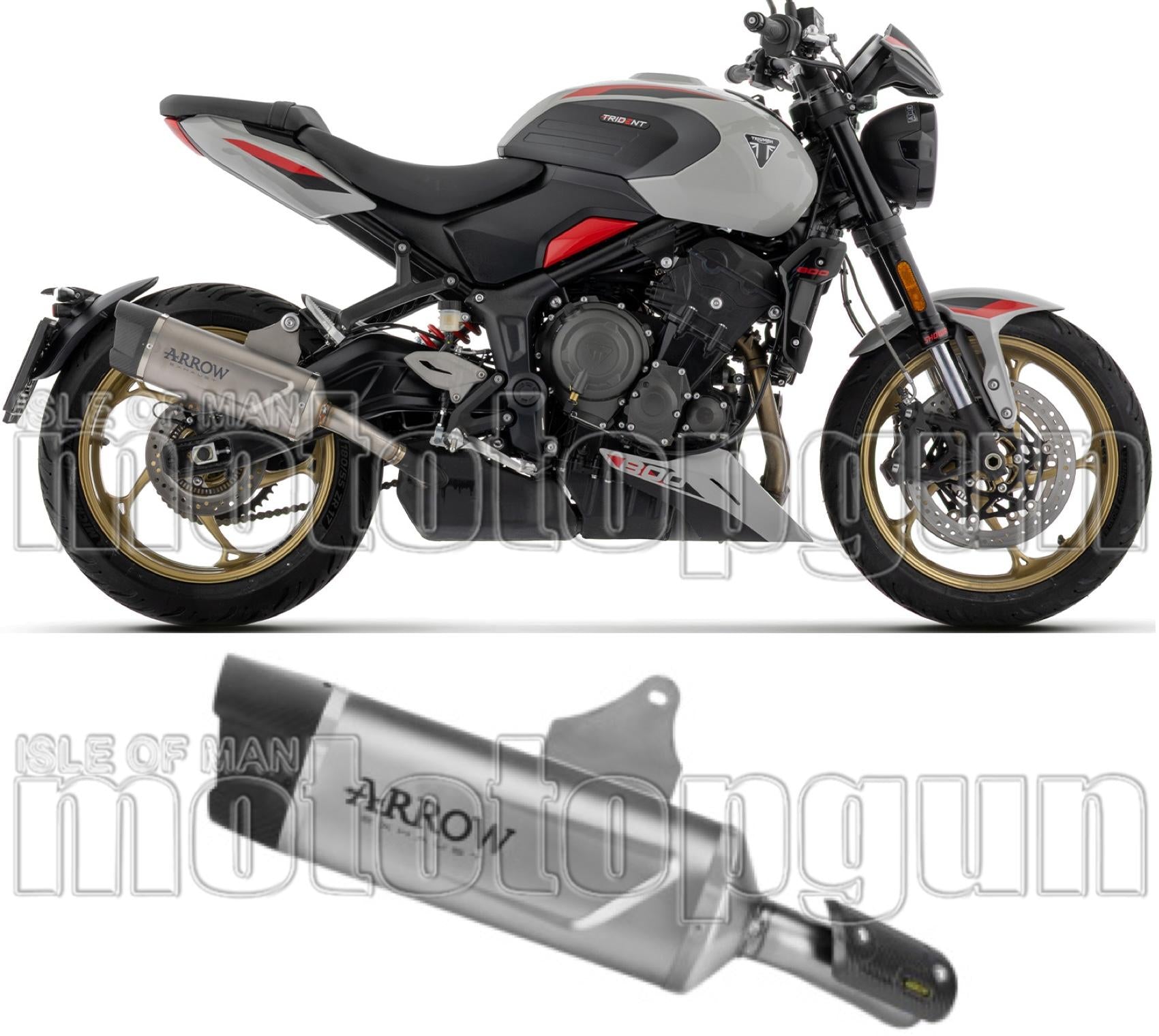 Exhaust Tip With Noise Certification Indy-Race Evo Titanium Carby End Cap - Arrow Special Parts Compatible With Triumph Trident 800 (2026)