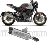 Tubo De Escape Con Homologación Acústica Indy-Race Evo Titanio Fondo Carby - Arrow Special Parts Compatible Con Triumph Trident 800 (2026)