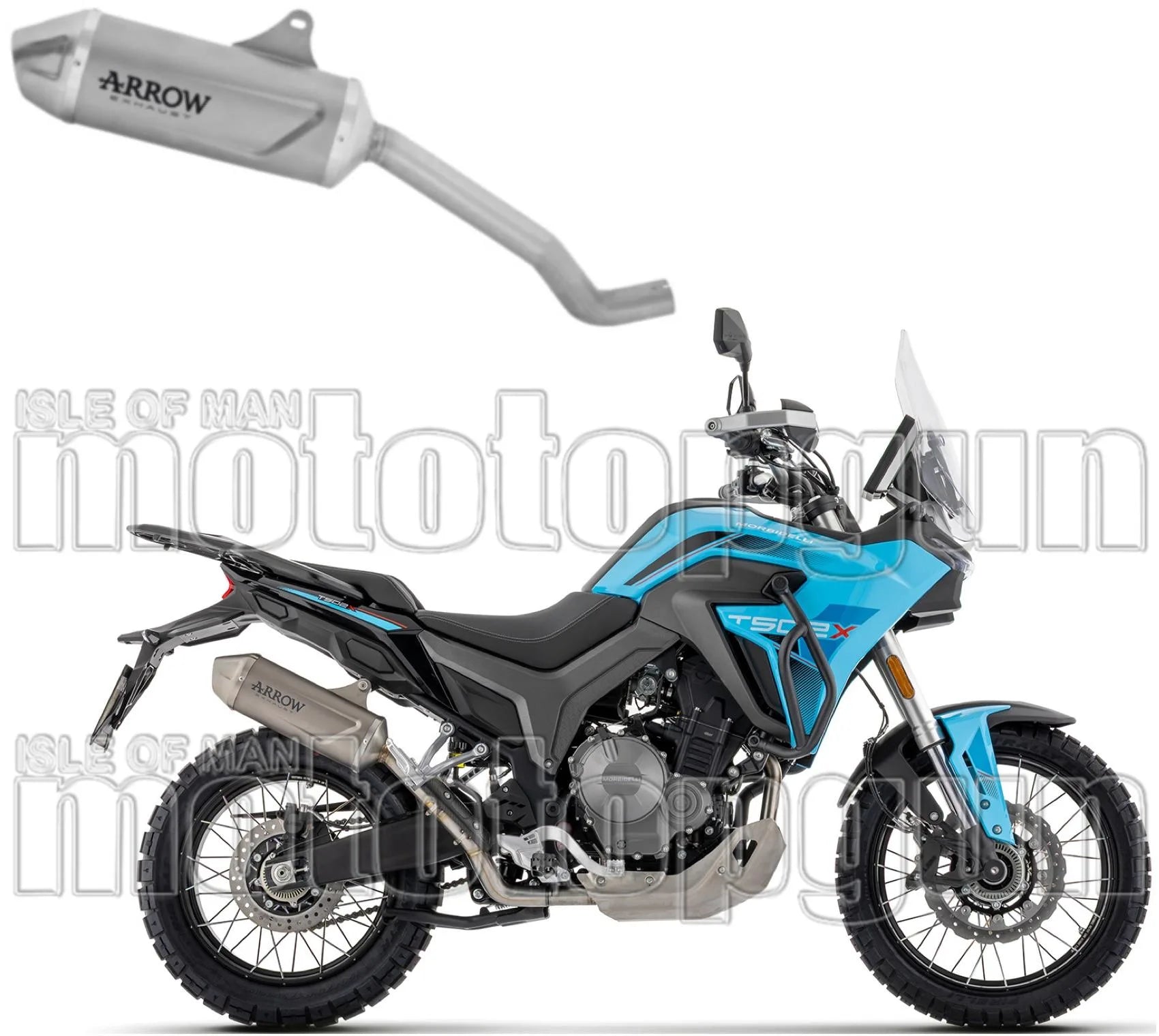 Tubo De Escape Con Homologación Acústica Indy Race Evo Titanio Fondo Acero - Arrow Special Parts Compatible Con Morbidelli T502X (2026)