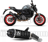 Tubo De Escape Con Homologación Acústica Indy-Race Aluminio Negro Titanio - Arrow Special Parts Compatible Con Ducati Monster 937 + (2021-2024)