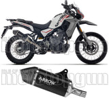 Tubo De Escape Con Homologación Acústica Indy-Race Aluminio Negro Fondo Carby - Arrow Special Parts Compatible Con Moto Morini Allthrike 450 (2025-2026)