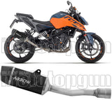 Tubo De Escape Con Homologación Acústica Indy-Race Aluminio Negro Carbono - Arrow Special Parts Compatible Con Ktm 390 Duke (2024-2026)