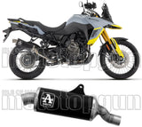 Tubo De Escape Con Homologación Acústica Indy-Race Aluminio Negro Fondo Acero - Arrow Special Parts Compatible Con Suzuki V-Strom 800 De (2025-2026)